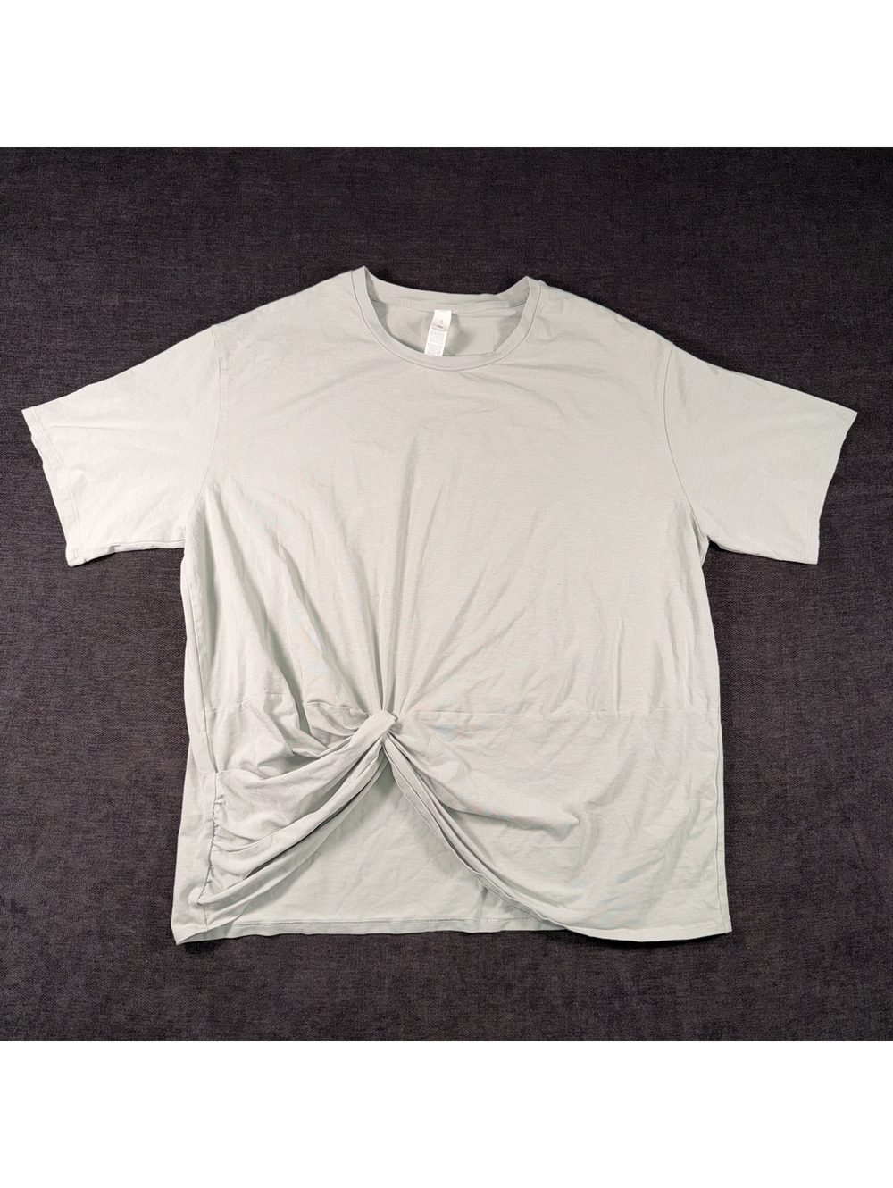 Lululemon Crescent Tee Shirt XL Light Green Knot Front T-Shirt
